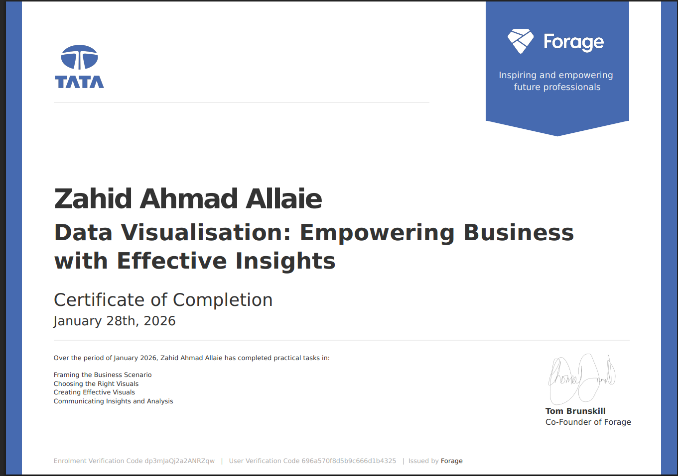 Internship Certificate